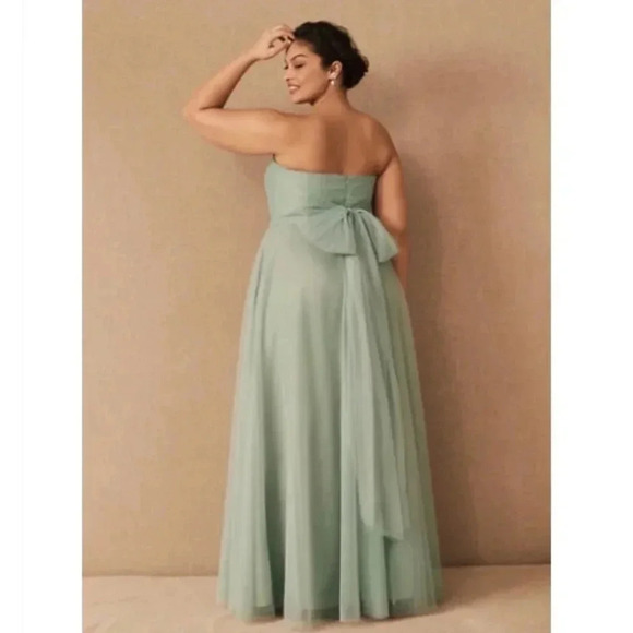 NWT BHLDN Jenny Yoo Ryder Convertible Maxi Dress Seaglass Green - Picture 2 of 10